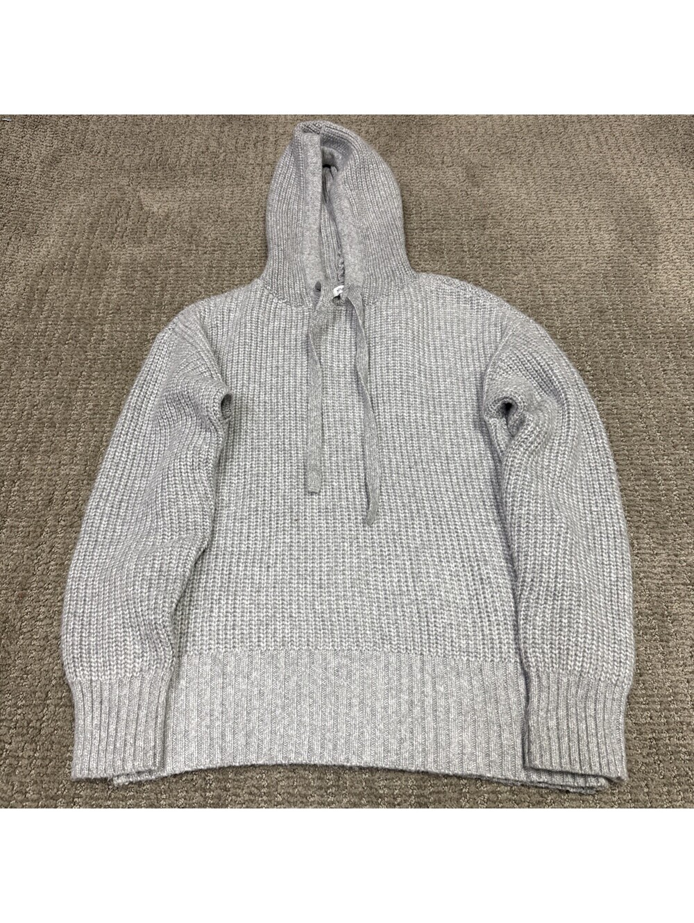 Nine West Sweater Gray Long Sleeve Pullover Hooded Women’s Size Medium